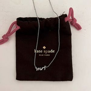 Kate Spade Mrs silver necklace
